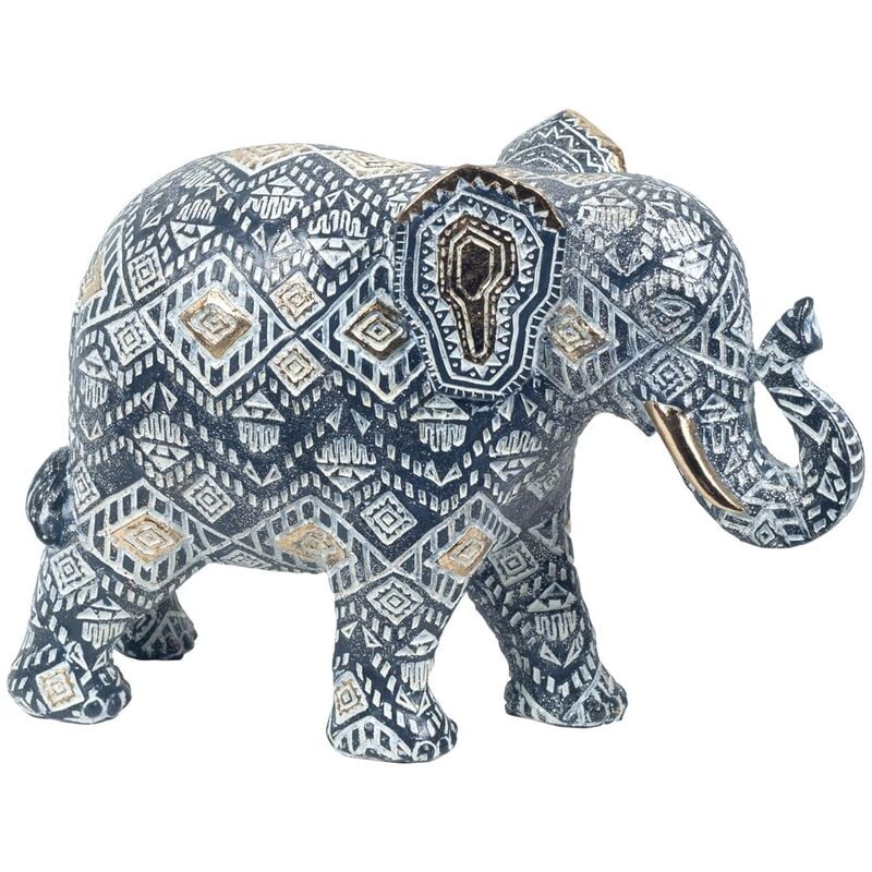 foto del prodotto zen et ethnique signes grimalt figure africane e figure di elefante elefante africano africano e elefanti multicolori 10x27x20cm 11668