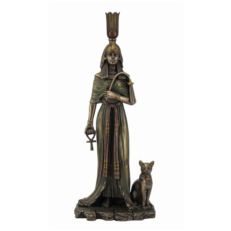 foto del prodotto zen et ethnique signes grimalt figure di figura in bronzo bronzo bronzo di bronzo regina egiziano bronzo bronzo 9x11x27cm 15252