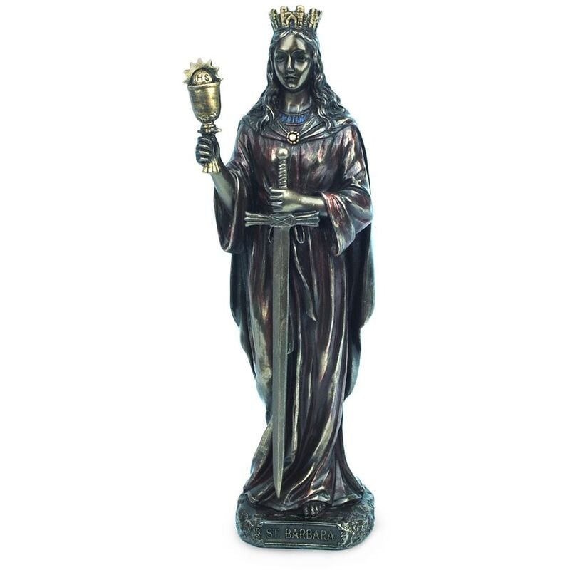 foto del prodotto zen et ethnique signes grimalt figure di figura in bronzo santa barbara bronze grey 7x6x21cm 11619