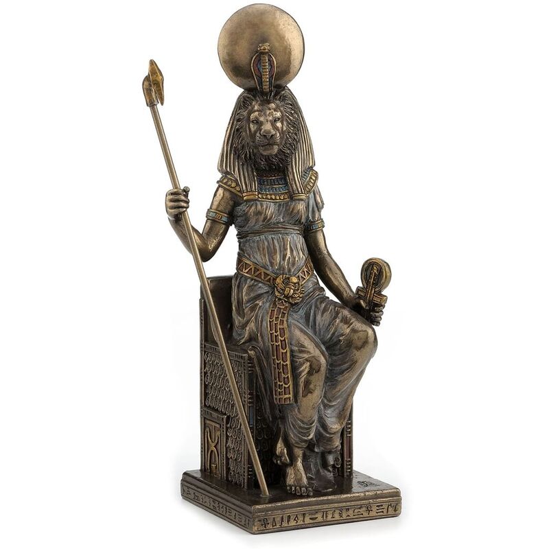 foto del prodotto zen et ethnique signes grimalt figure di figura in bronzo sekhmet gold bronze 7x8x20cm 15245
