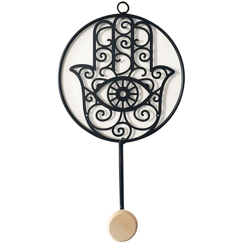 foto del prodotto zen et ethnique signes grimalt percero orano wall percha hand f stima perceros black 28x6x18cm 28663