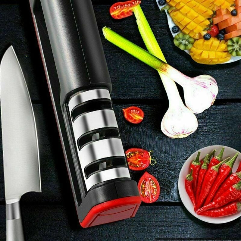 foto del prodotto zencocco affilacoltelli da cucina 3 stadi in1 ceramica acciaio diamante fessure per lame
