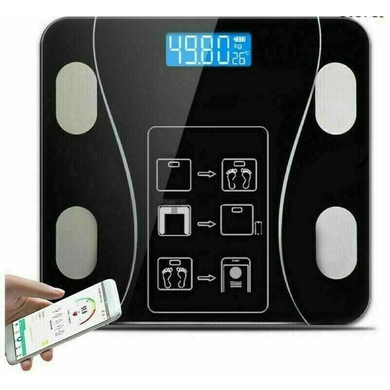 foto del prodotto zencocco bilancia smart pesapersone bluetooth digitale app calorie 180kg ricaricabile usb