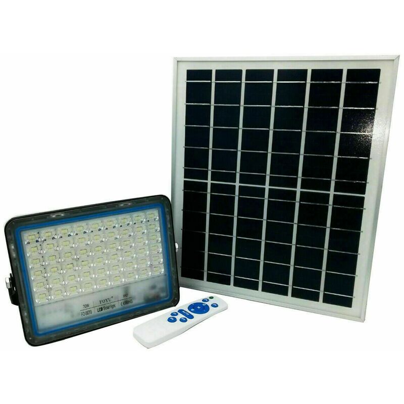 foto del prodotto zencocco faro led con pannello solare luce fredda 120w 200 300 400 600 800w ip66 67 400