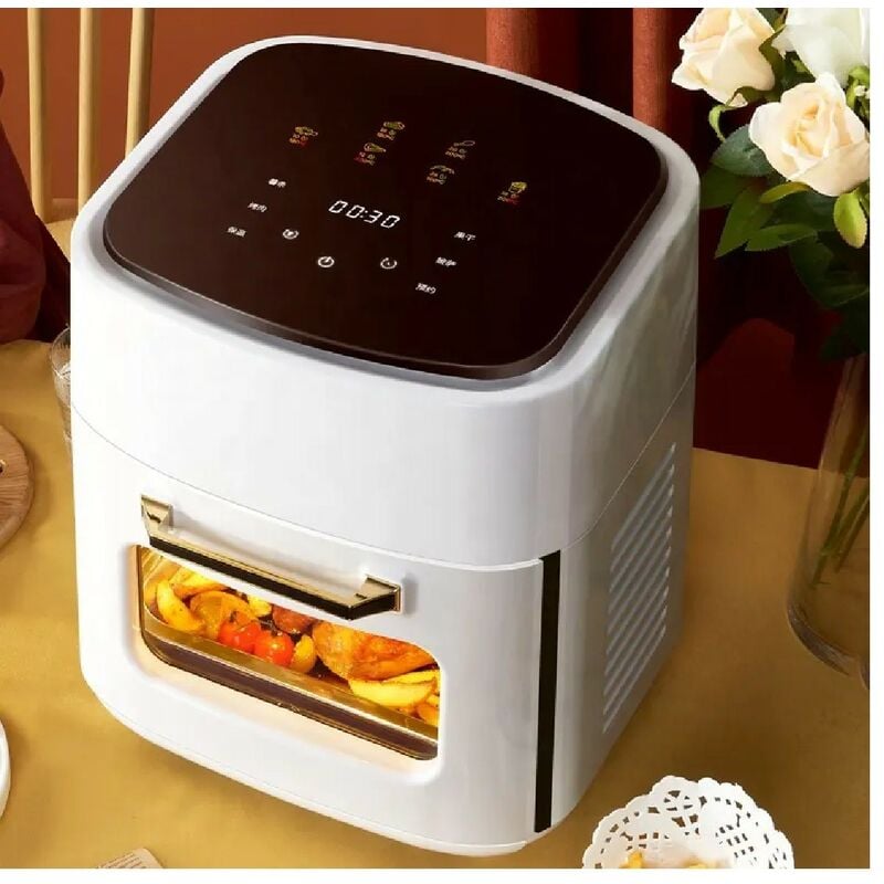 foto del prodotto zencocco friggitrice ad aria 15l senza olio digitale air fryer 1400w display touchscreen