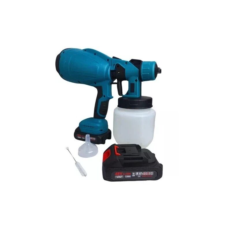 foto del prodotto zencocco pistola a spruzzo elettrica per vernice 2 batterie 48v serbatoio pittura 800ml