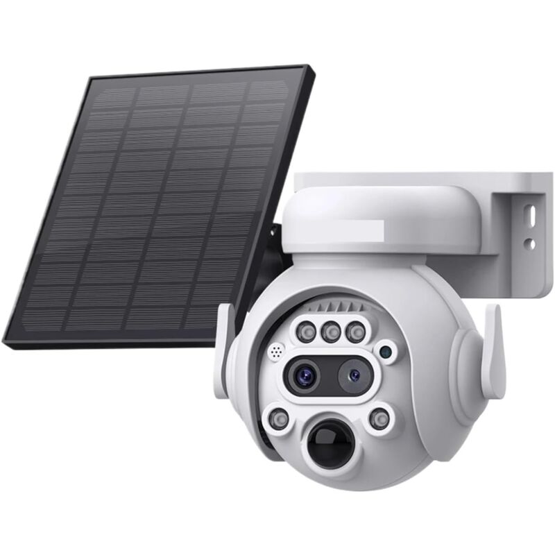 foto del prodotto zencocco telecamera solare 4g wifi cctv doppio obiettivo 12x infrarossi audio 2 vie sensore pir ip65