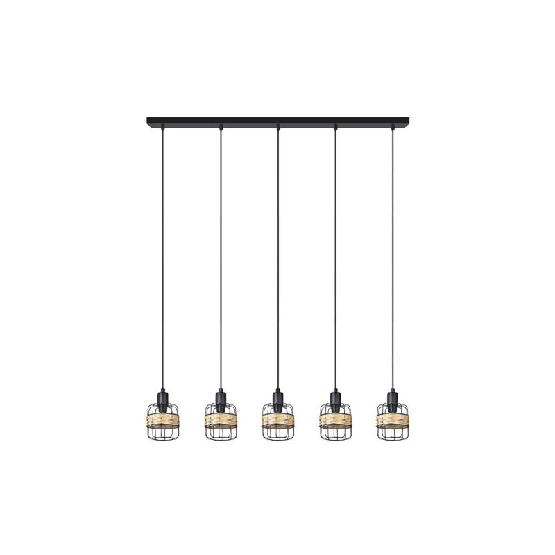 foto del prodotto zenda 5xe14 forge/ratan 5xe14 regx94x10 cm - fabrilamp