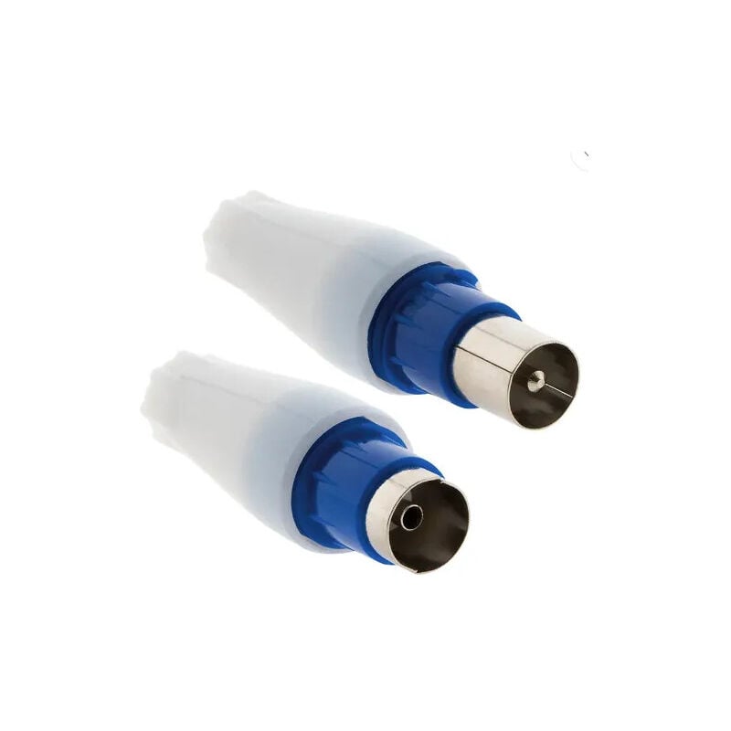 foto del prodotto zenitech 2 spine tv, 1 maschio e 1 femmina, uscita diritta, diametro 9,52 mm.