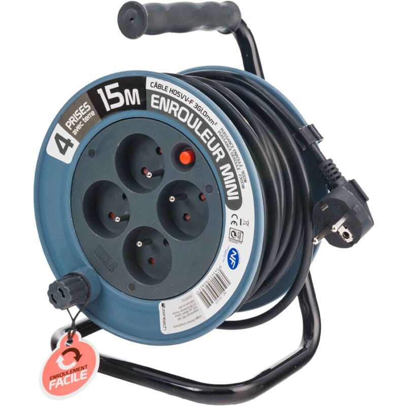 foto del prodotto zenitech avvolgitore elettrico 15 metri 3x1mm