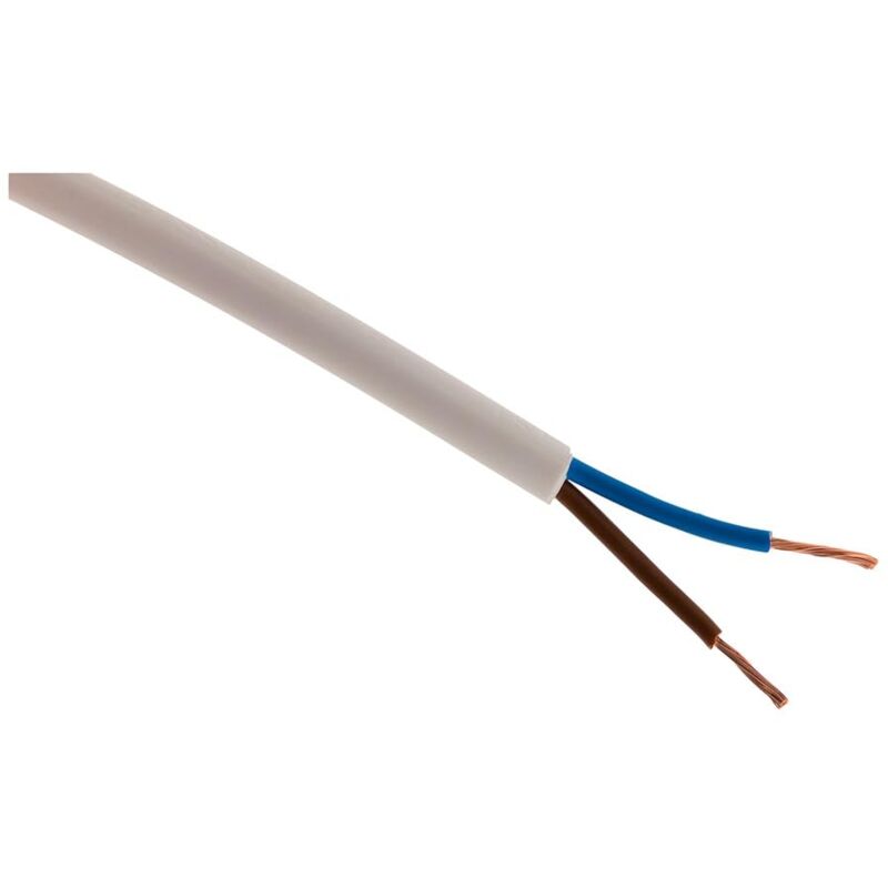 foto del prodotto zenitech cavo di alimentazione elettrica ho5vv f 2 x 1,5 cm, colore bianco 10 m