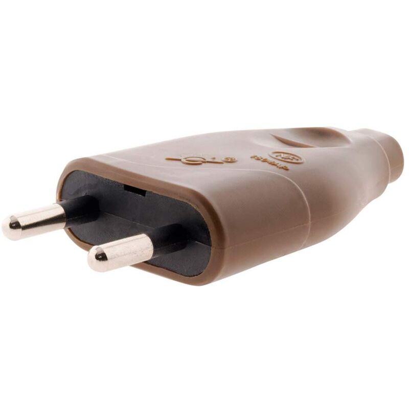 foto del prodotto zenitech connettore elettrico spina maschio 2p 6a design elegante e creativo materiale durevole per utilizzo a lungo termine compatibile con