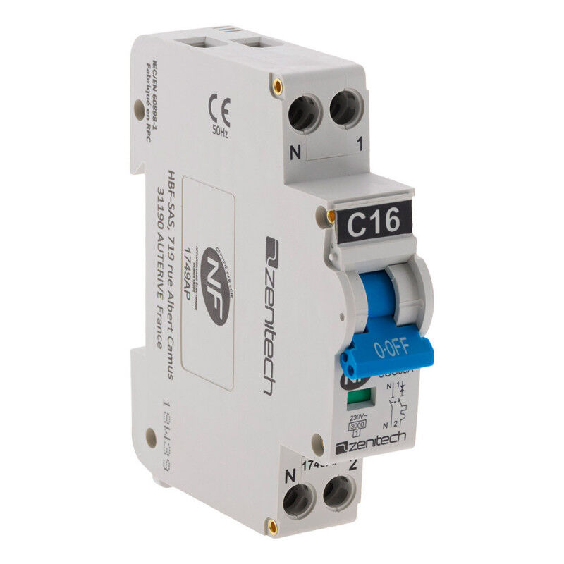 foto del prodotto zenitech interruttore automatico ph n 16a nc.