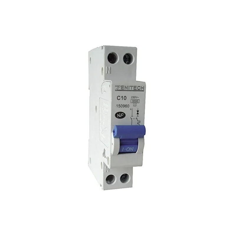 foto del prodotto zenitech interruttore da 3ka fase neutro da 10 ampere.