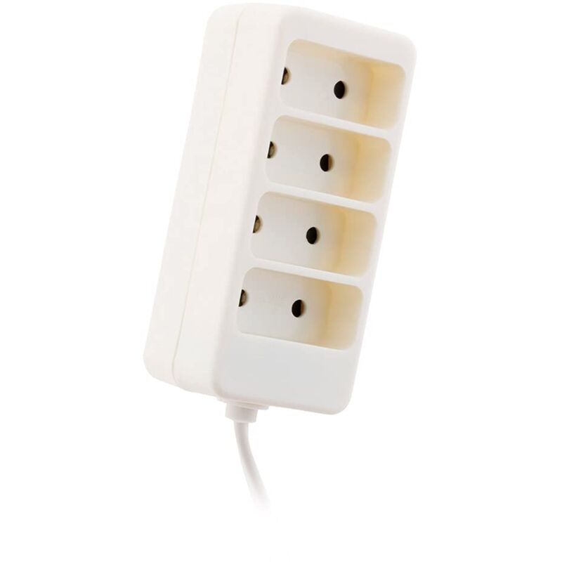foto del prodotto zenitech multipresa 4 prese 6a 2p bianco