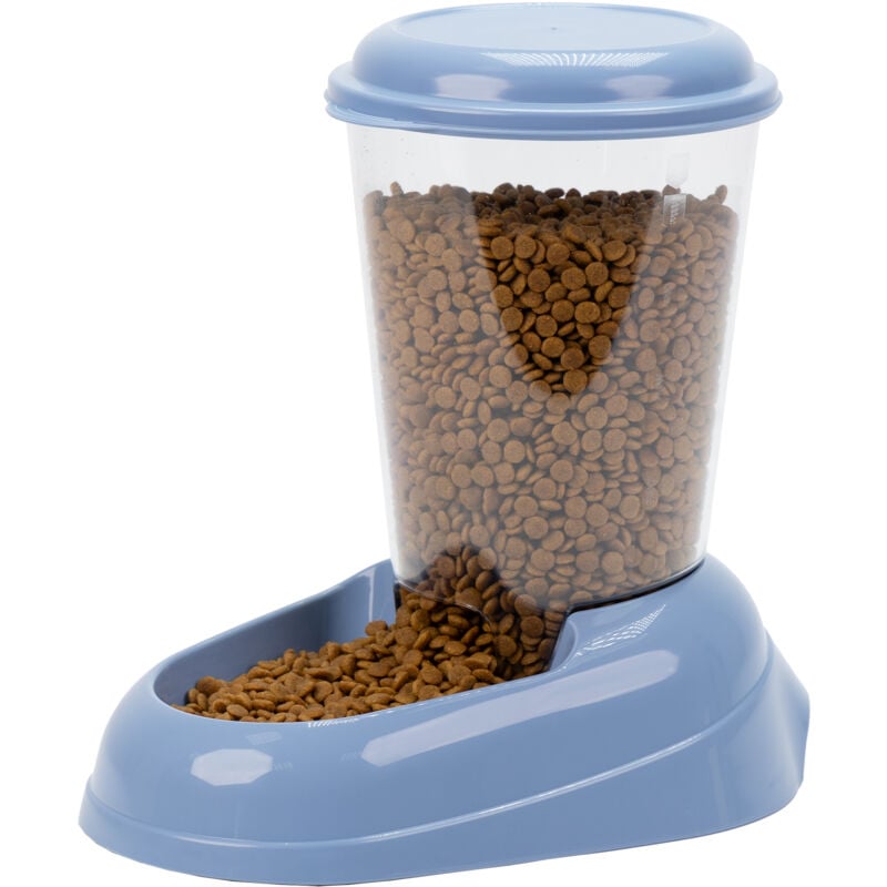 foto del prodotto zenith 3 l distributore di crocchette 2 colori. variante misure 20.2 x 29.2 x h 28.8 cm 3 l azzurro ferplast