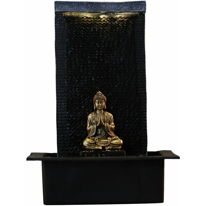 immagine 0 del prodotto zenitude fontana in poliresina, dimensioni 31 x 31 x 42 cm, colore nero zen light