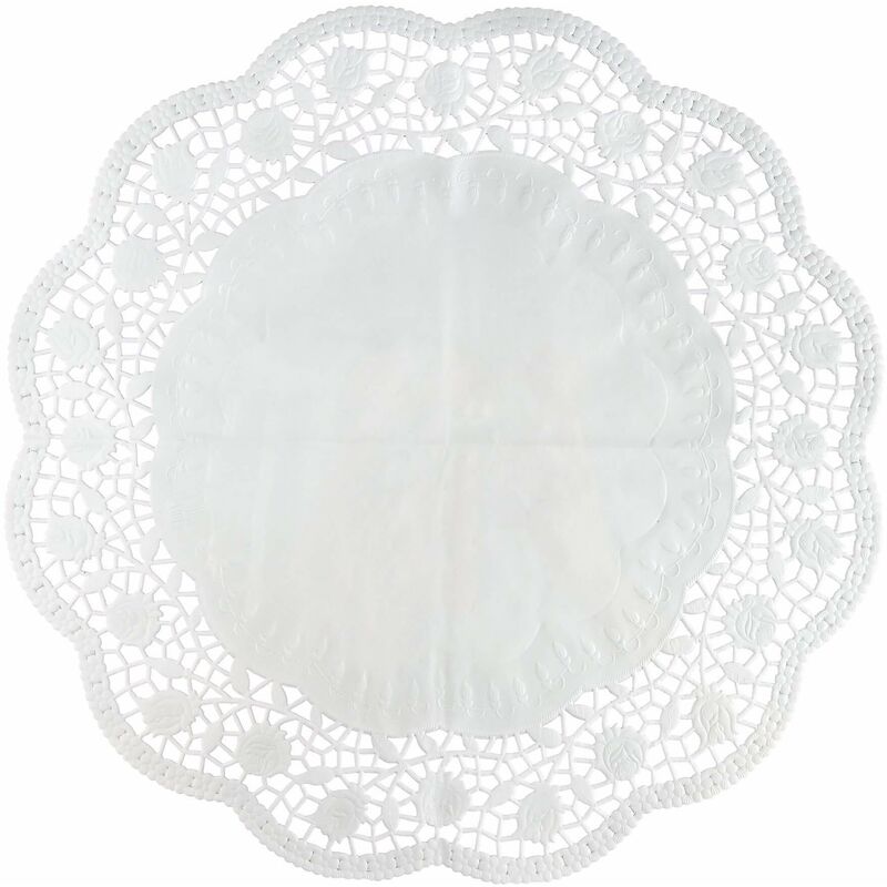 foto del prodotto zenker 44766.0 set da 15 tovagliette sottotorta, carta, bianco