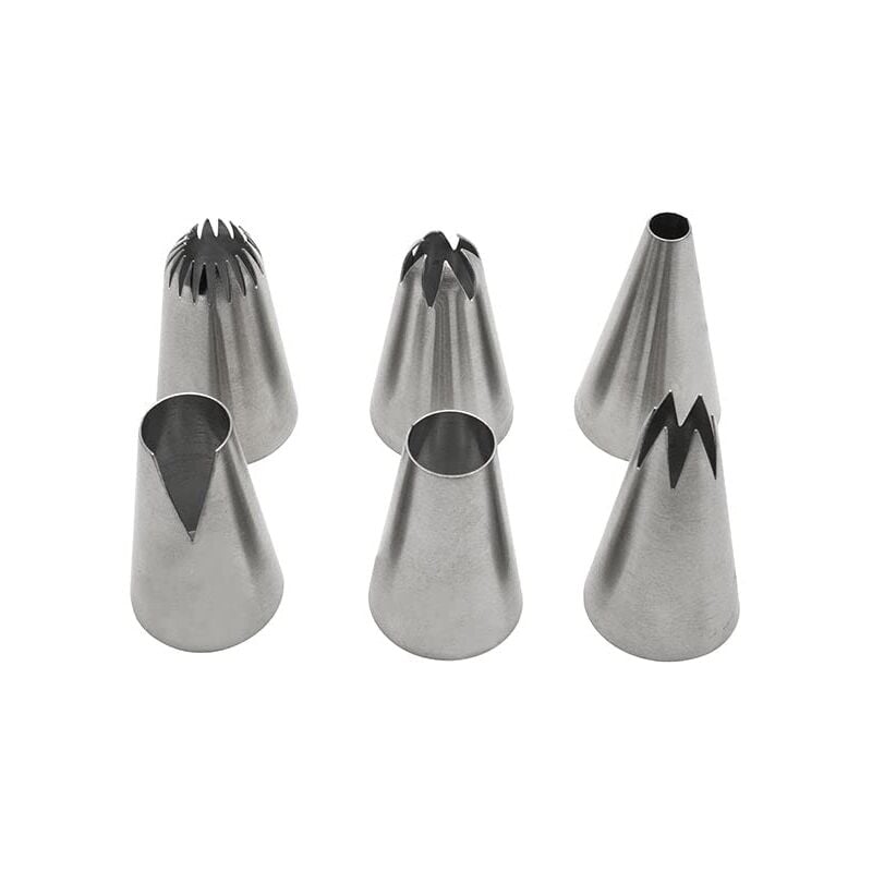 foto del prodotto zenker 44894 set di 6 beccucci per pasticceria in acciaio inox, misura grande, decorazione torte e cupcake, per tasche, in acciaio inox, diametro