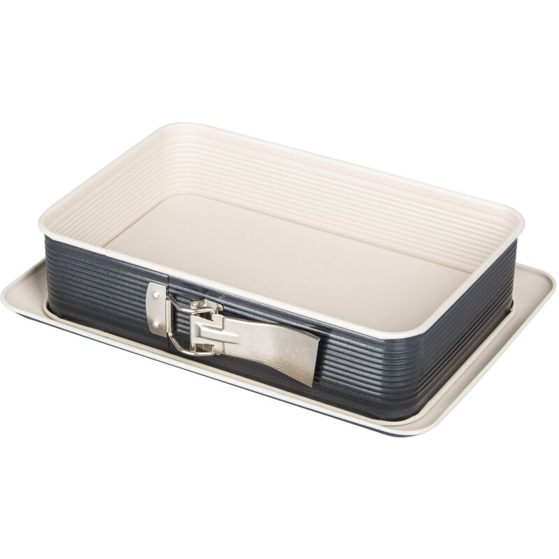 foto del prodotto zenker 7821 rettangolare teglia cr me noir, acciaio inox, grigio beige, 28 x 18 x 7 cm