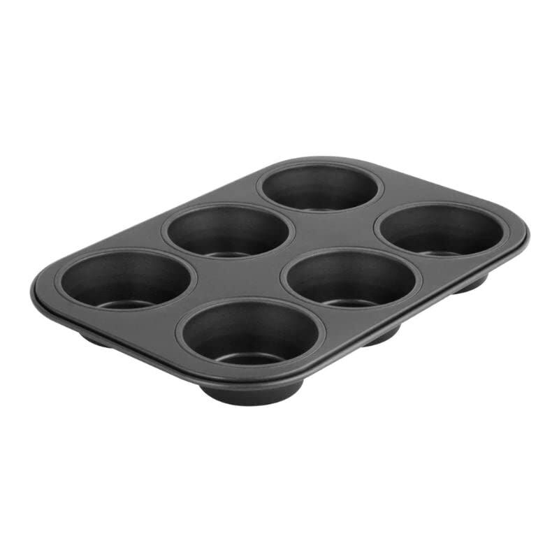 foto del prodotto zenker stampo muffin cup cake a 6 impronte 7cm, black metallic, rivestimento antiaderente colore nero , quantit 1 pezzo