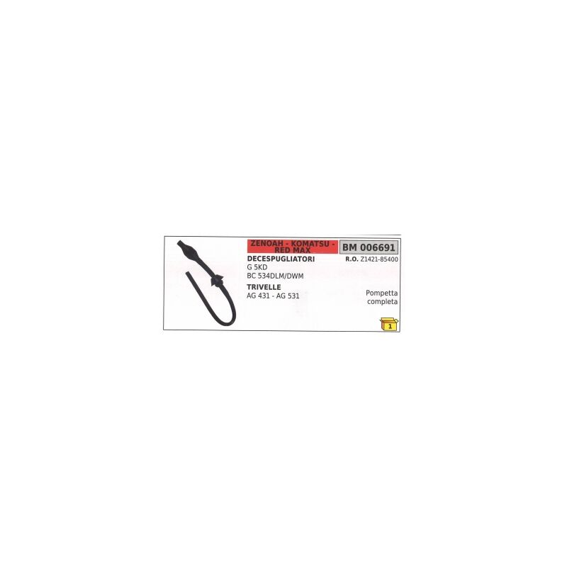 foto del prodotto zenoah pompa miscela benzina decespugliatore g5kd trivella ag431 ag531 z1421 85400