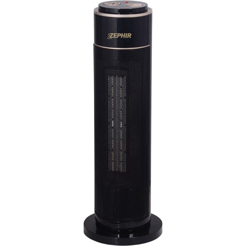foto del prodotto zephir termoventilatore torretta ceramica nero