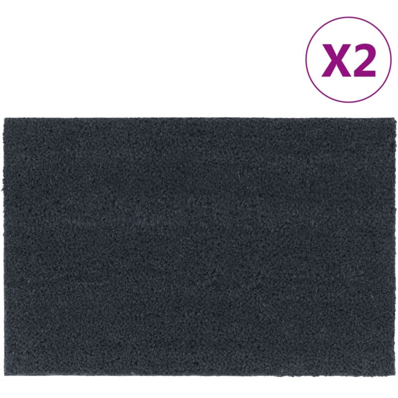 foto del prodotto zerbini 2pz grigio scuro 40x60 cm fibra di cocco vidaxl