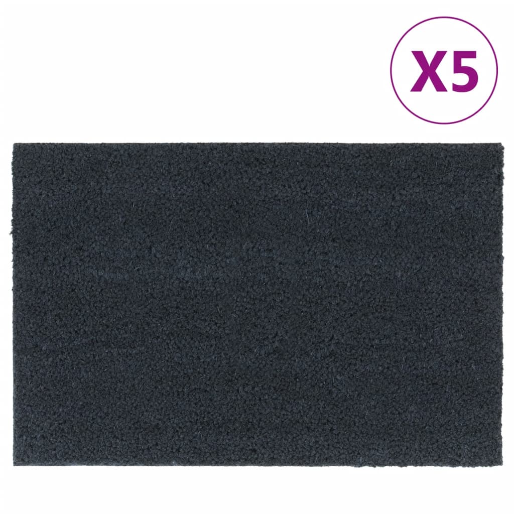foto del prodotto zerbini 5pz grigio scuro 40x60 cm fibra di cocco