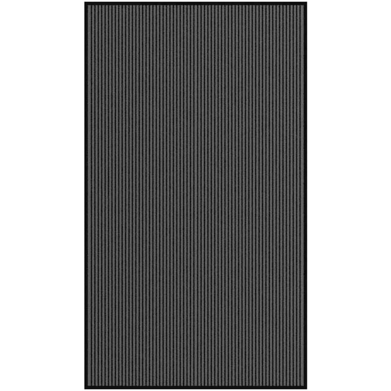 foto del prodotto zerbino a strisce nere e grigie 115x200 cm vidaxl