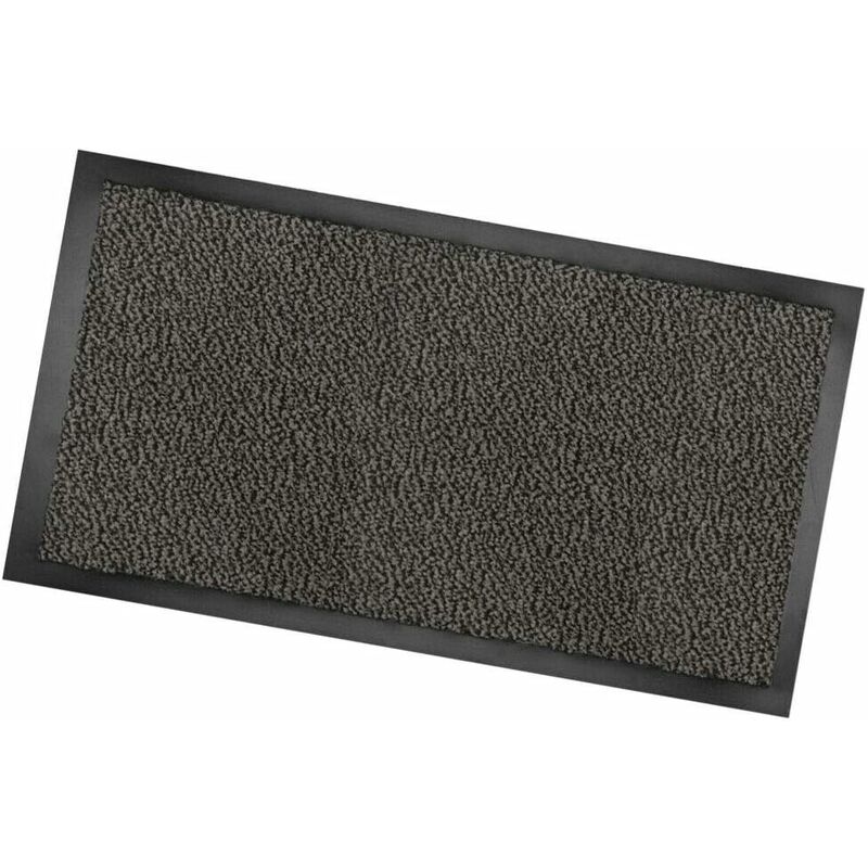 foto del prodotto zerbino asciugapassi antiscivolo antinciampo tessitura morbida retro gommato 100 made in italy antracite 60x90 cm
