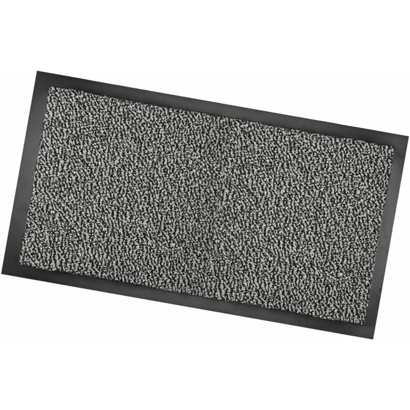 foto del prodotto zerbino asciugapassi antiscivolo antinciampo tessitura morbida retro gommato 100 made in italy grigio 90x120 cm