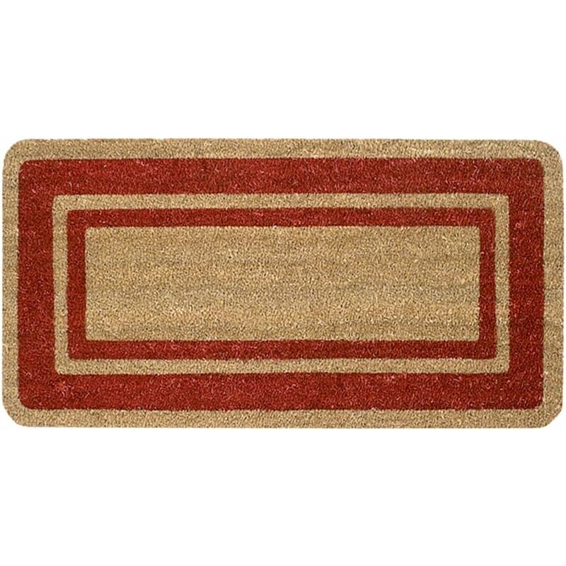 foto del prodotto zerbino cocco naturale esterno porta entrata retro antiscivolo tappeto raschiafango 40x80 cm bordeaux