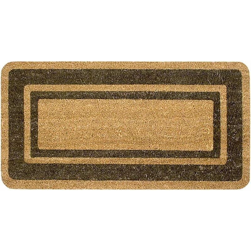 foto del prodotto zerbino cocco naturale esterno porta entrata retro antiscivolo tappeto raschiafango 40x80 cm marrone