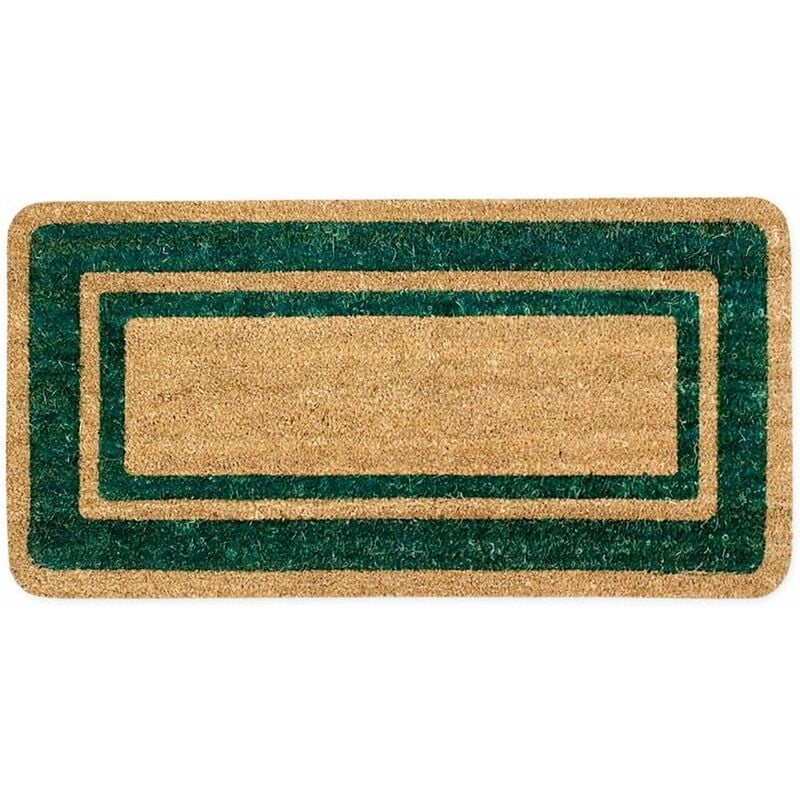 foto del prodotto zerbino cocco naturale esterno porta entrata retro antiscivolo tappeto raschiafango 50x100 cm verde