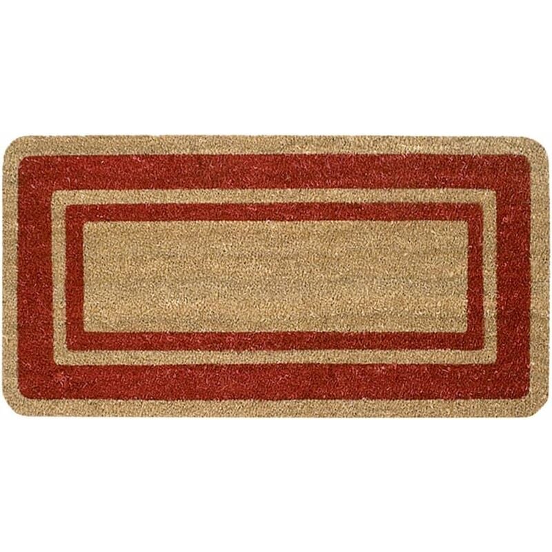 foto del prodotto zerbino cocco naturale esterno porta entrata retro antiscivolo tappeto raschiafango 60x120 cm bordeaux