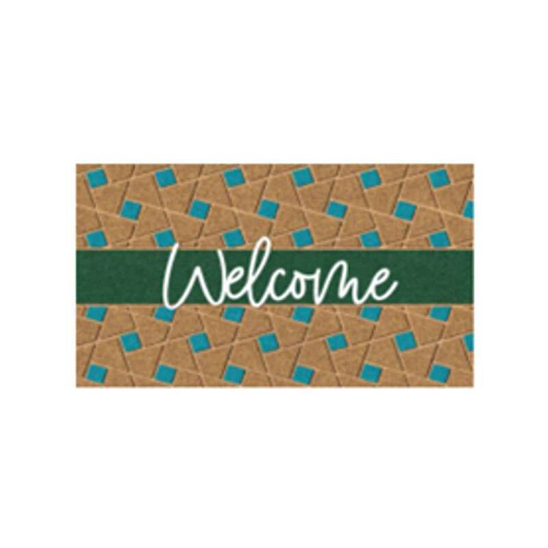foto del prodotto zerbino cocco pvc welcome green cm 40x 70 xtra 11705