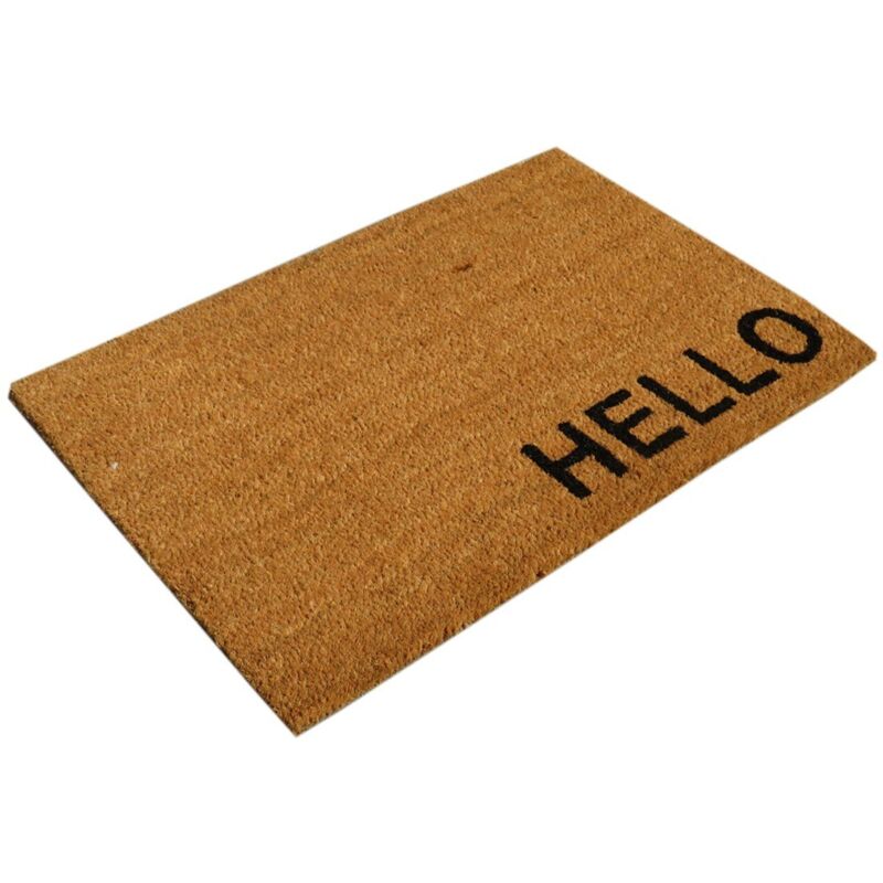 foto del prodotto zerbino con motivo hello