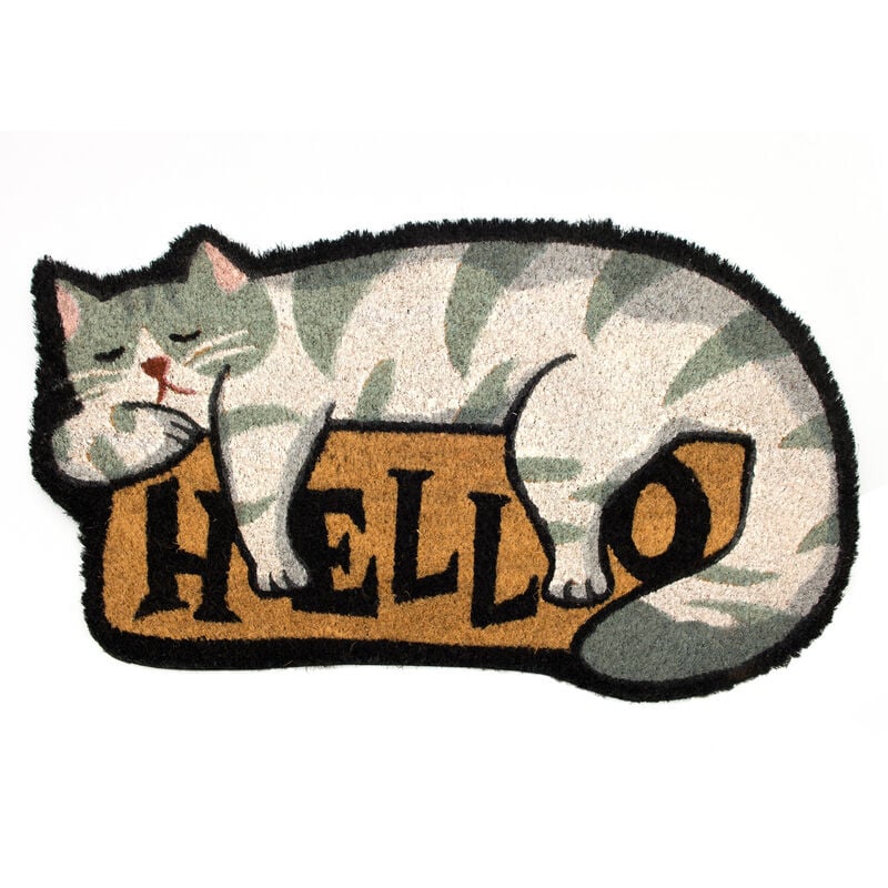foto del prodotto zerbino entrata ingresso esterno antiscivolo cocco animal cat hello