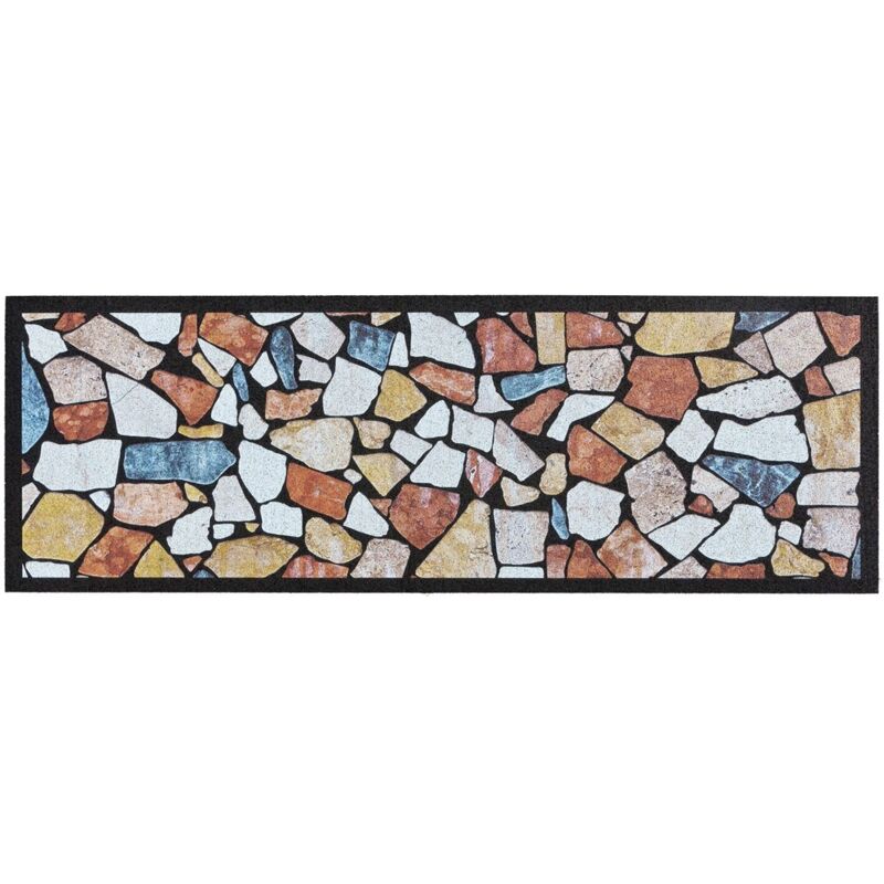 foto del prodotto zerbino gomma ecologica ingresso porta 25x60 cm tappetino salvagradino asciugapassi antiscivolo dis c