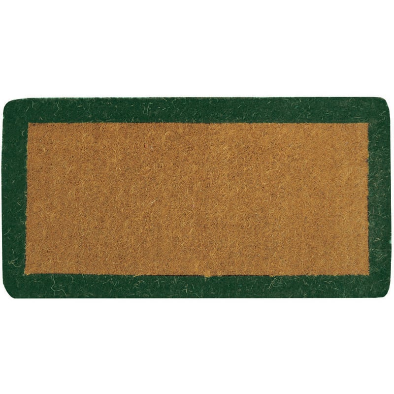 foto del prodotto zerbino imperiale a fascia verde spessore mm.38 cm.35x70, spessore mm.38