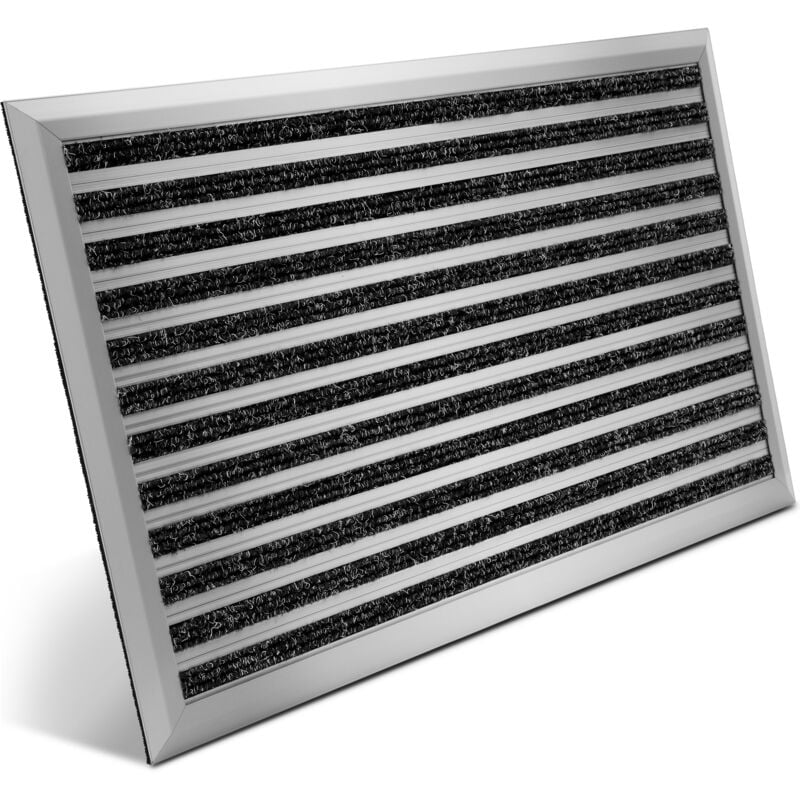 foto del prodotto zerbino in alluminio per porte d ingresso alugant argento, 1.5cm, 70cm, 100cm bomoe