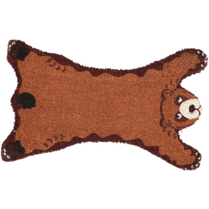 foto del prodotto zerbino in cocco pelle orso 74x44cm