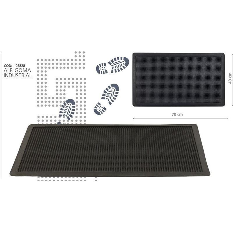 foto del prodotto zerbino industriale in gomma 70x40 cm hidalgo