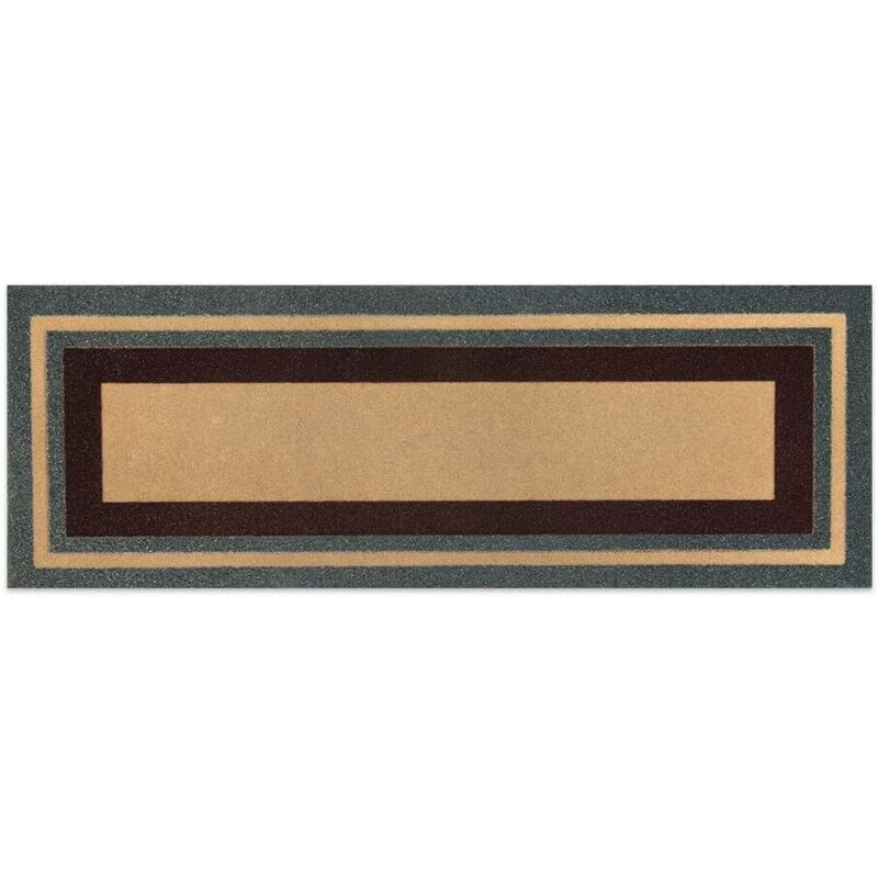 foto del prodotto zerbino ingresso antiscivolo salva gradino 25x70 tappeto gomma asciugapassi 100 made in italy marrone