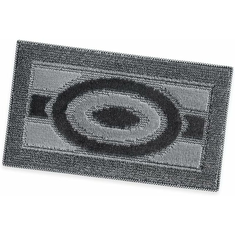 foto del prodotto zerbino ingresso asciugapassi assorbente antiscivolo morbido 100 made in italy grigio 50x80 cm