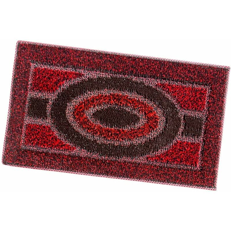 foto del prodotto zerbino ingresso asciugapassi assorbente antiscivolo morbido 100 made in italy rosso 40x70 cm