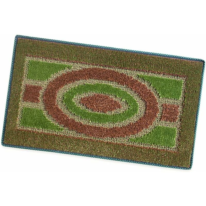 foto del prodotto zerbino ingresso asciugapassi assorbente antiscivolo morbido 100 made in italy verde 40x70 cm
