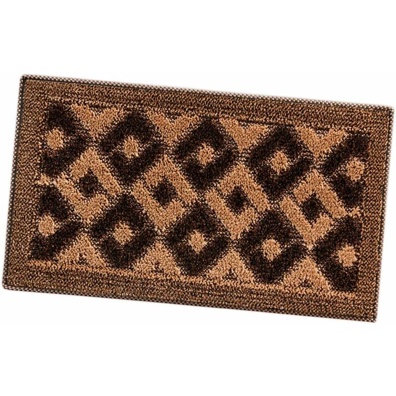 foto del prodotto zerbino ingresso asciugapassi assorbente antiscivolo vellutato 100 made in italy marrone 40x70 cm