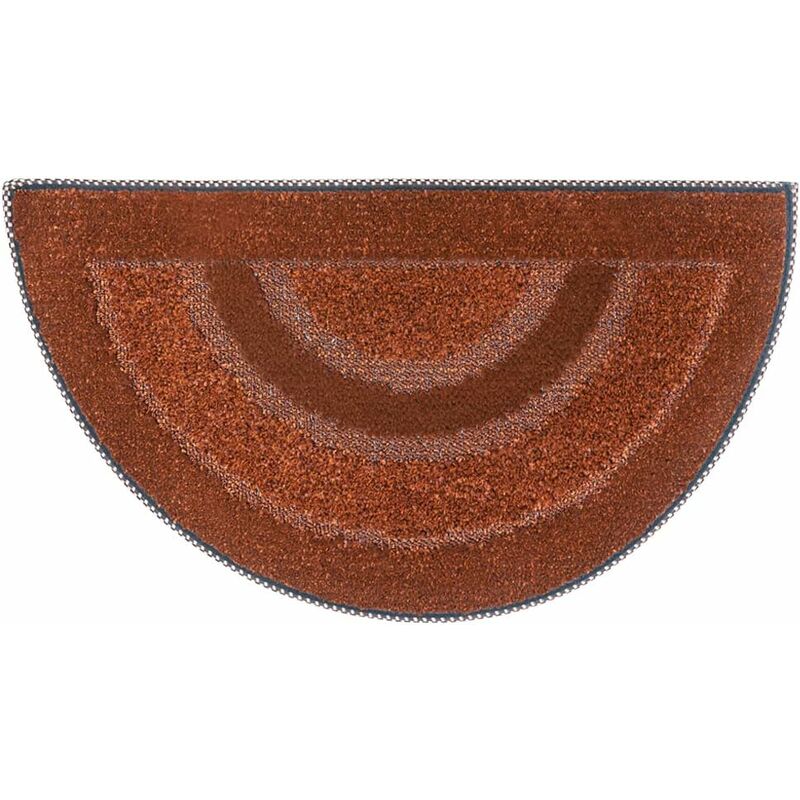 foto del prodotto zerbino ingresso asciugapassi assorbente antiscivolo vellutato 100 made in italy semiluna arancione